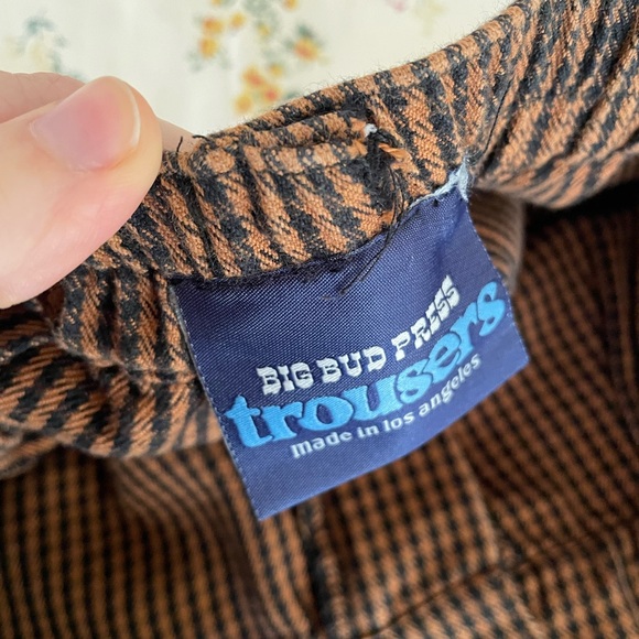Big Bud Press Brown Checkered Trousers - Picture 7 of 8